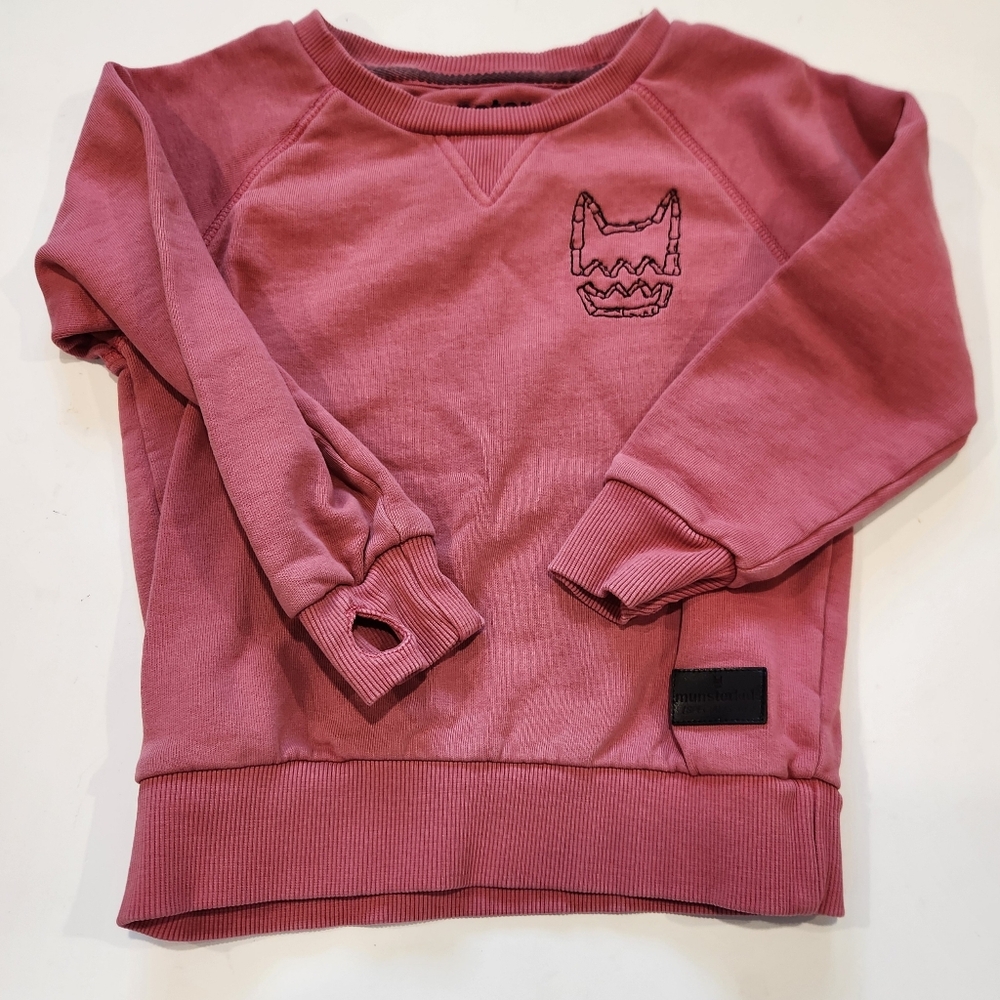 MNSTR Munster Special Issue Kids Boys Girls Crew Sweatshirt Thumbholes Size 3